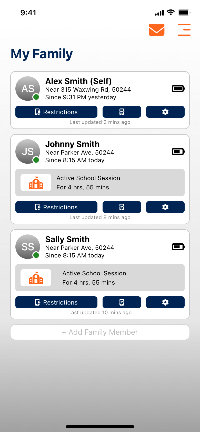 My Family Screen